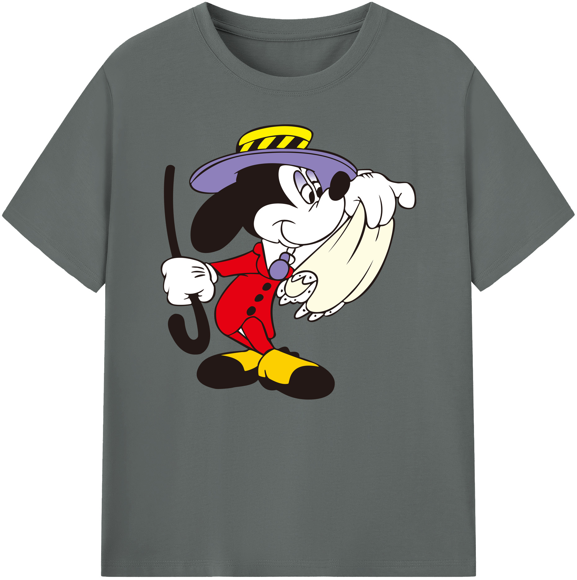 ミッキーマウス Mickey Mouse 綿100％ メンズ半袖Tシャツ｜肌触りやわらか＆通気性